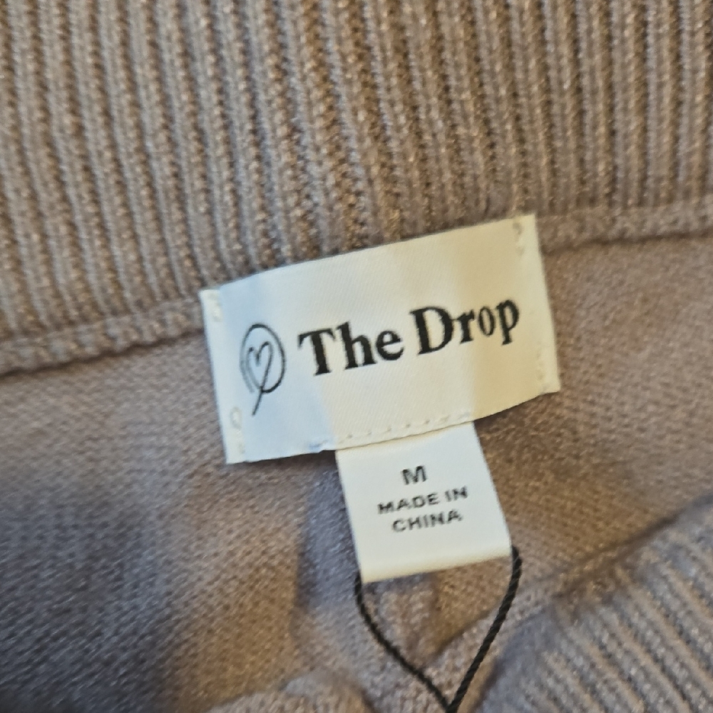 Nwt THE DROP knit Wide Leg Cropped Pants Size Medium - Picture 4 of 5